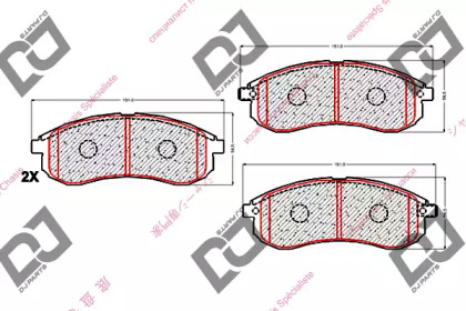 Комплект тормозных колодок BP1819 DJ PARTS